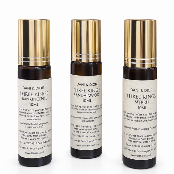 Other - Three Kings Roll-On Oil Trio — Frankincense, Sandalwood, Myrrh (10ml)